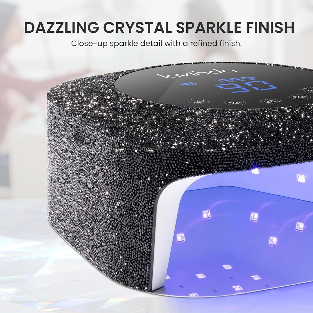 Lavinda Lámpara de uñas UV de 54W, luz UV para uñas de gel, lámpara...