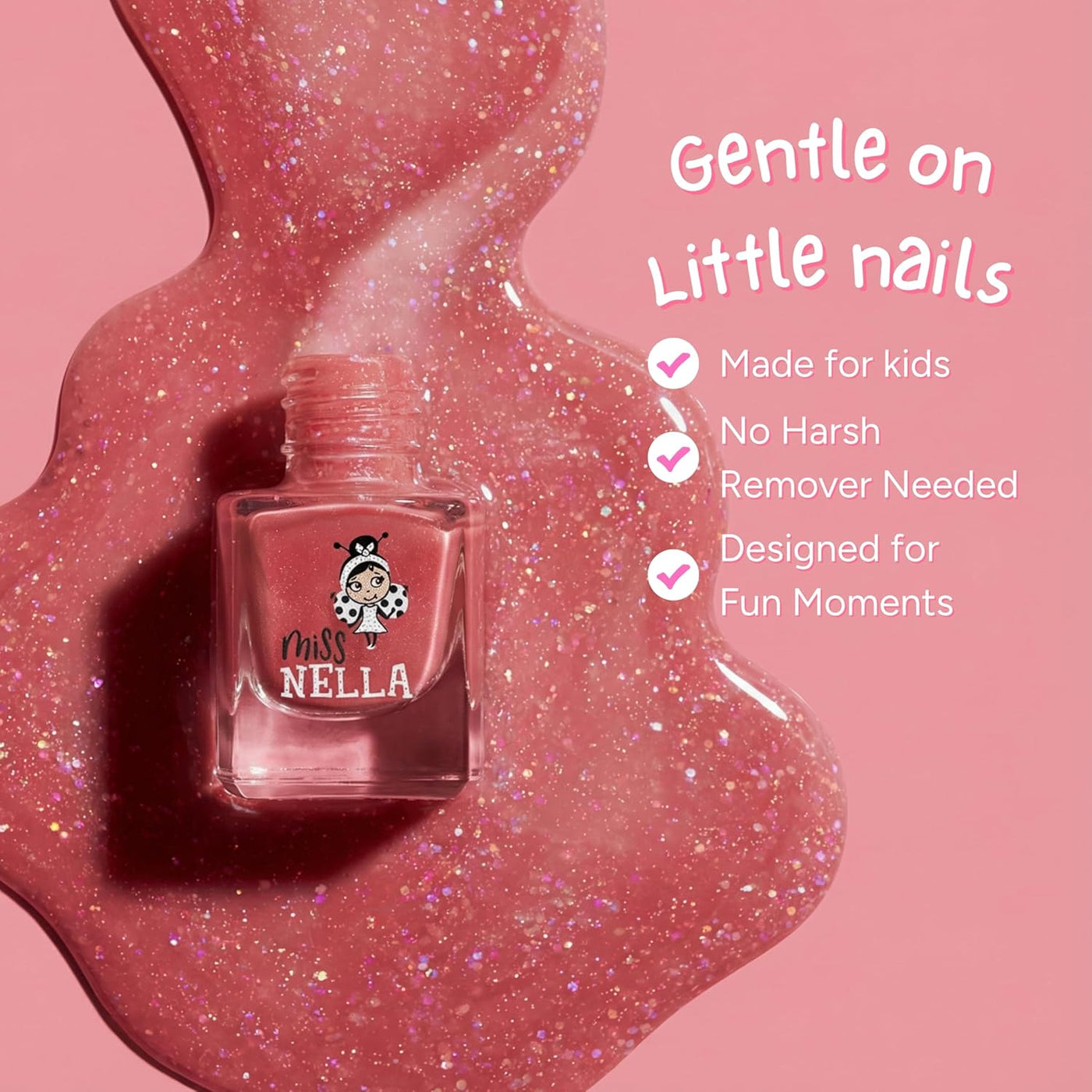 Miss Nella Juegos de regalo de maquillaje para niños con esmalte de...