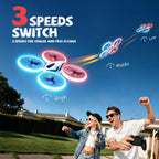 Veeniix - Mini dron para niños anticolisión RC Quadcopter LED Light