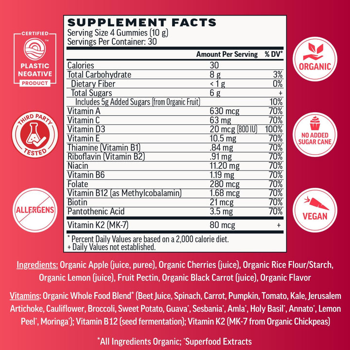 Llama Naturals Multivitamin para Mujeres y Hombres, Gomitas Veganas...