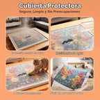 ALL4JIG - Tablero de rompecabezas giratorio de 1000 piezas con 6 cajones y cubierta, mesa de rompecabezas portátil de madera de 22.44 x 30.16 pulgadas para adultos, tablero giratorio Lazy Susan de