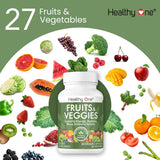 Healthy One - Suplemento de frutas y verduras, 27 superalimentos, v...