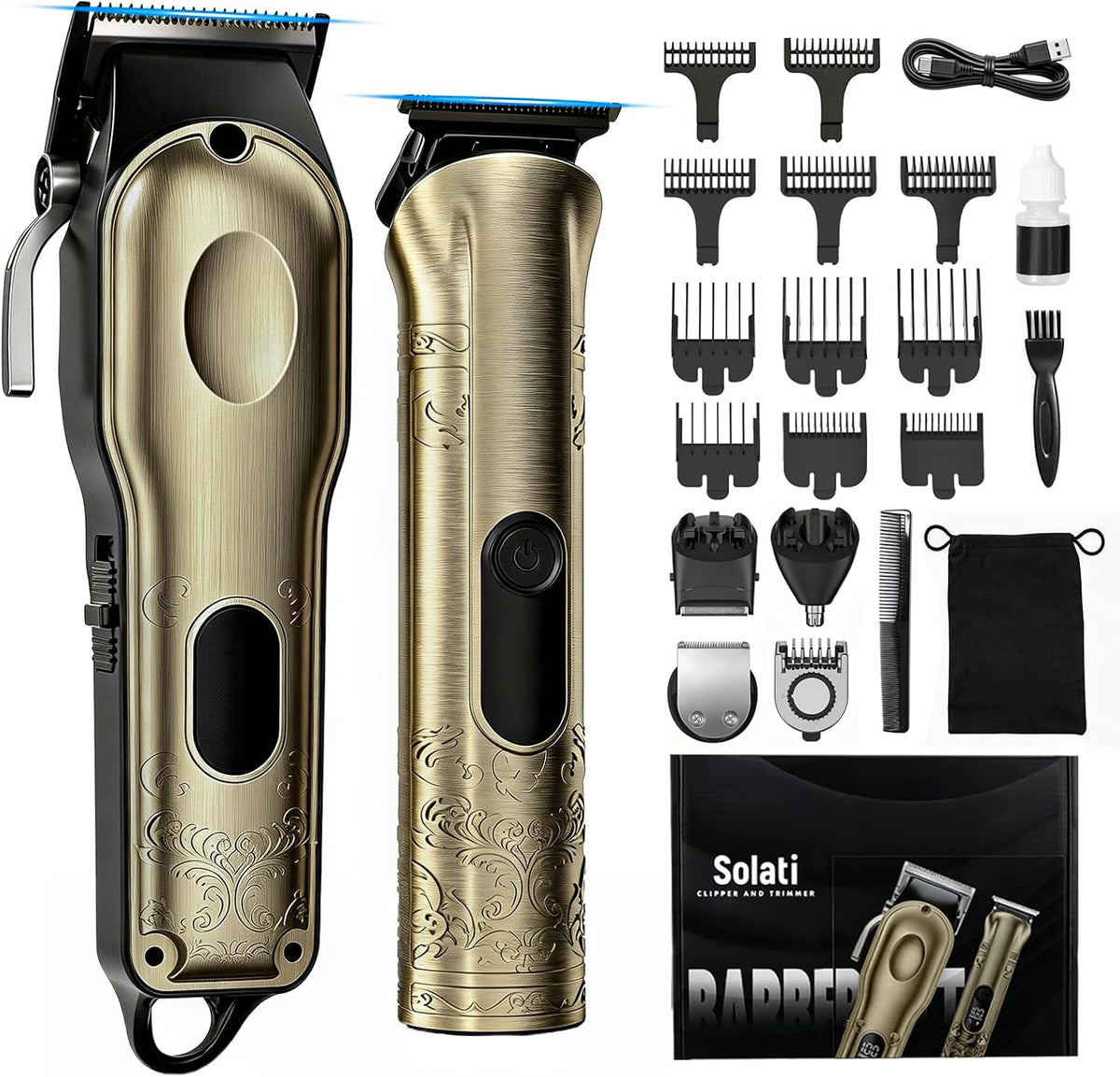 Cortadora de pelo profesional para hombres, recortadora de barba con corte de pelo sin huecos para hombres/mujeres, maquinilla de afeitar eléctrica de precisión en T, afeitadora de barba, bigote, kit
