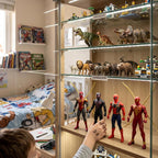 Juego de 4 figuras de acción de héroe araña, figuras de superhéroe movibles de 7 pulgadas con base de exhibición, juguetes coleccionables para fanáticos, decoración de escritorio y regalos