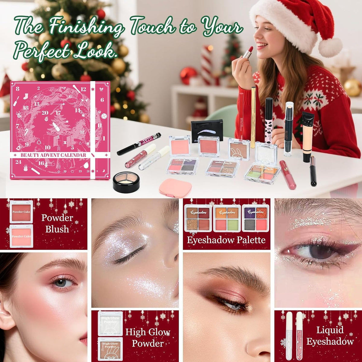 Calendario de Adviento de maquillaje 2025 para mujeres y adolescent...