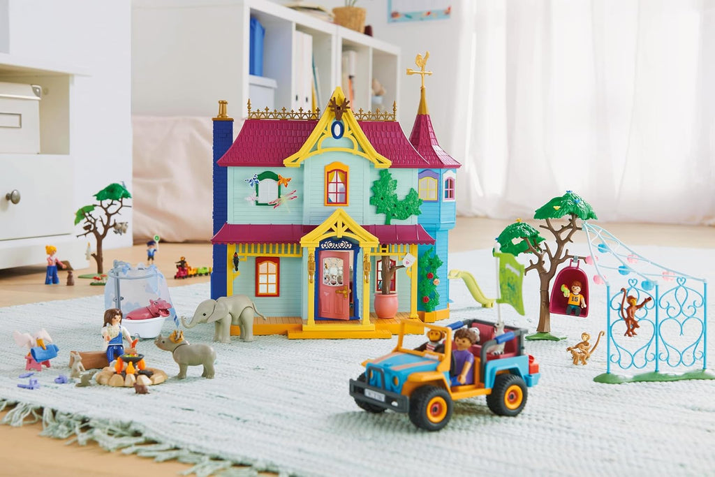 Playmobil 71854 - Animales y amigos | Vehículo todoterreno colorido | Juguete a partir de 4 años | Regalo para niños | Fomenta la creatividad y la sed de aventura | con figuras, vehículos y accesorios