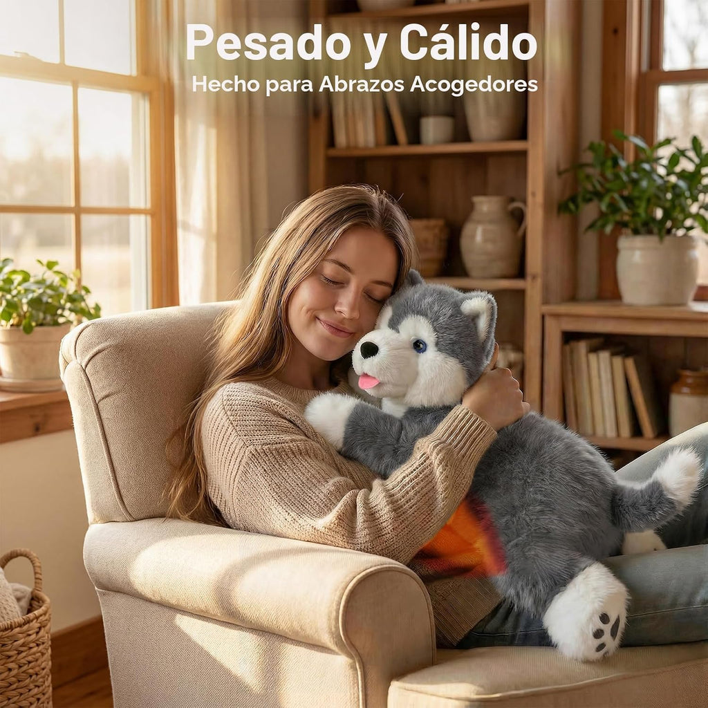 Mewaii Peluches con peso para perro, calentable, refrigerable, 2-5 libras