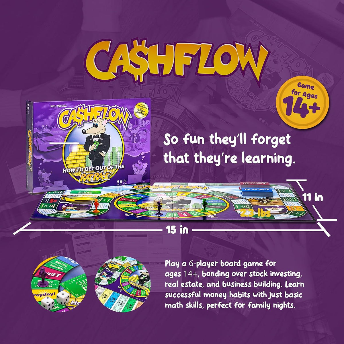 Juego de mesa (nueva edición) con la exclusiva bonus guía de estrategia Cashflow