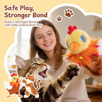 Guante de lucha para gatos, luchador de marionetas de gato de 22 pulgadas con 3 bolsas de hierba gatera y protección resistente de 3 capas, juguete interactivo para gatos con campana extraíble