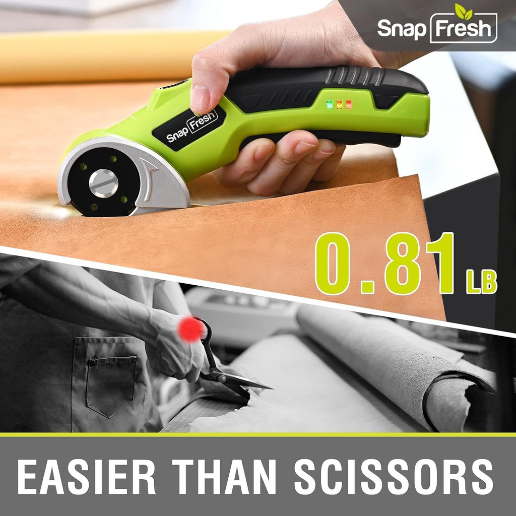 SnapFresh Tijeras eléctricas inalámbricas de 4V con batería de 2.0Ah y