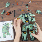 HIGH GODO Juego de bloques de construcción transformables de robot mecánico para adultos, juego de bloques de construcción transformables de héroe de la justicia de la ciudad, soldado mec, kit de construcción de modelo mec, juguetes de robots creativos