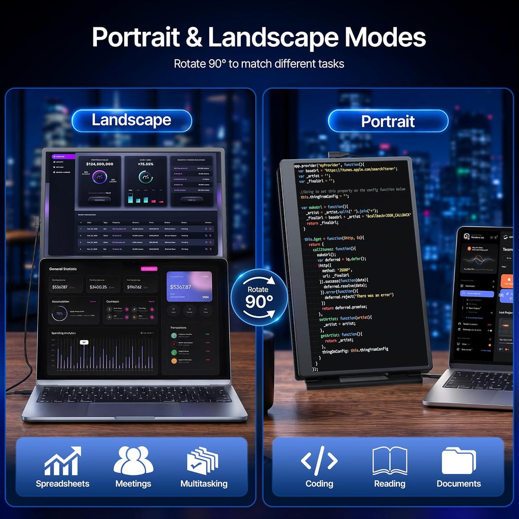 Extensor de pantalla para laptop de 15.6", 5 modos y monitor portátil