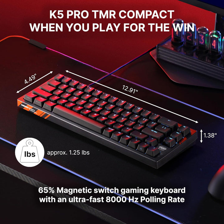 CHERRY XTRFY K5 Pro TMR Compact, Teclado Gaming con Cable Magnético...