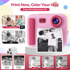 Cámara de impresión instantánea para niños, pantalla 2.5D 48MP cámara