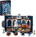 Lámpara LEGO Harry Potter Estandarte de la Casa Ravenclaw Kit de Construcción 76411-Decoración de Pared 3D de Habitación de Harry Potter, Excelente Set de Regalo para Niños y Niñas, Sala Común del Castillo de