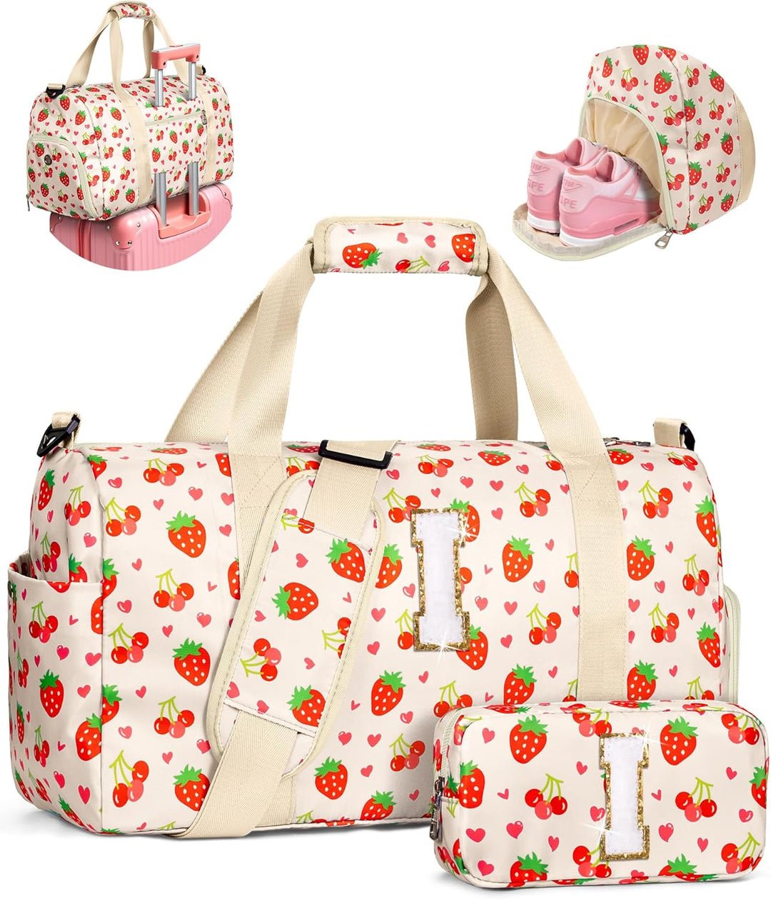 Elilier Regalos para niñas, bolsa de lona inicial para niños, linda...