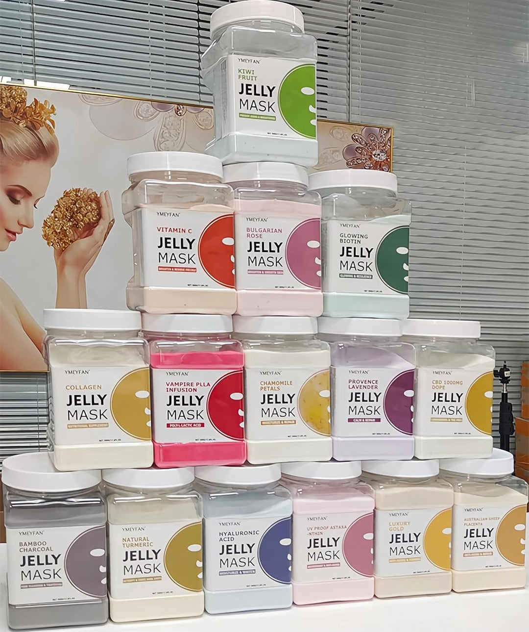 YMEYFAN Máscara de gelatina para faciales, máscara de gelatina en p...