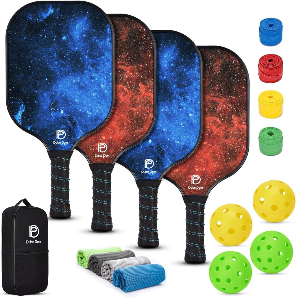 DULCE DOM Juego de 2/4 palas de pickleball - Aprobado por USAPA