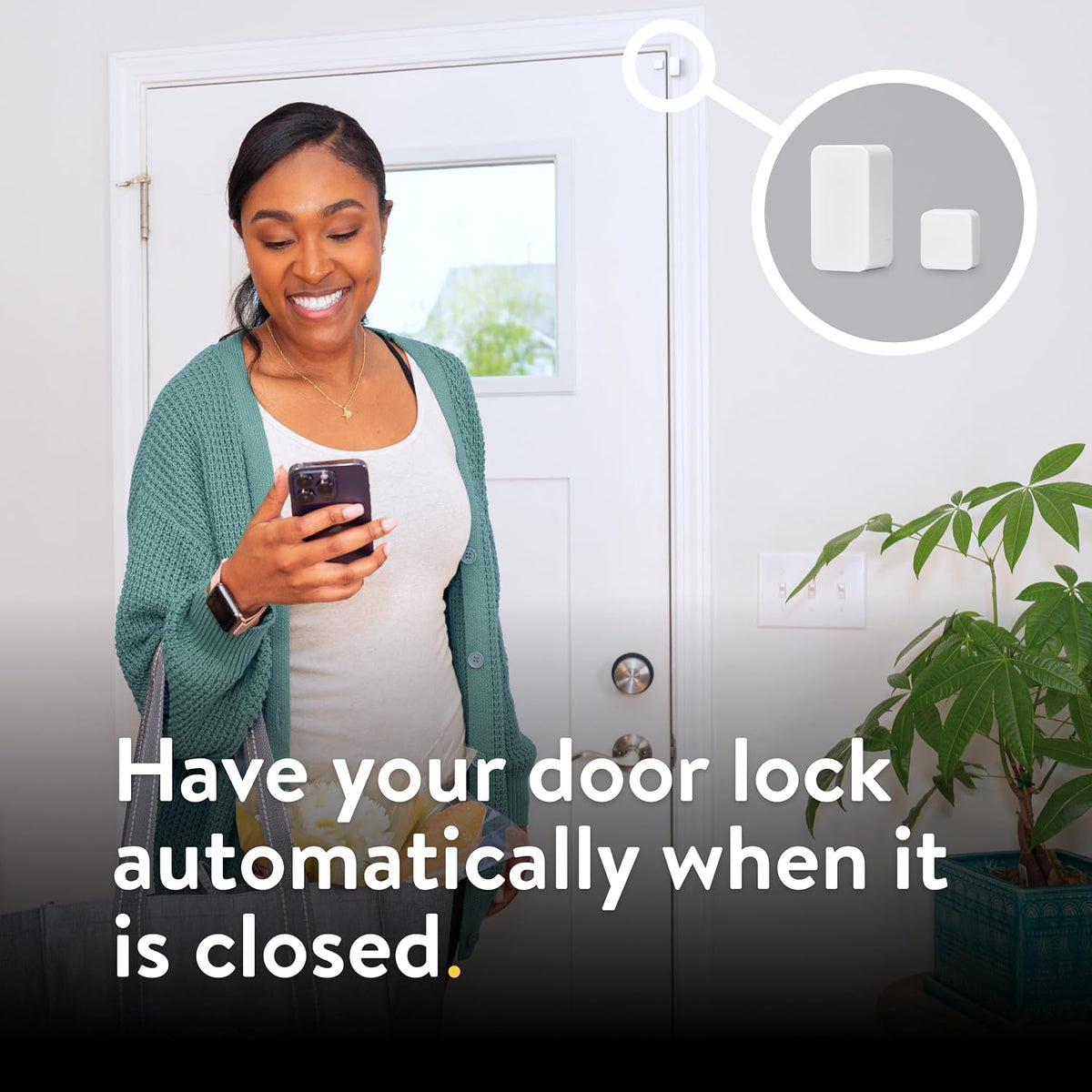 Nuki Sensor de puerta, para cerradura inteligente Nuki, notificaciones remotas (puerta abierta, cerrada), Bluetooth, accesorio para cerradura electrónica de puerta, hogar inteligente, blanco