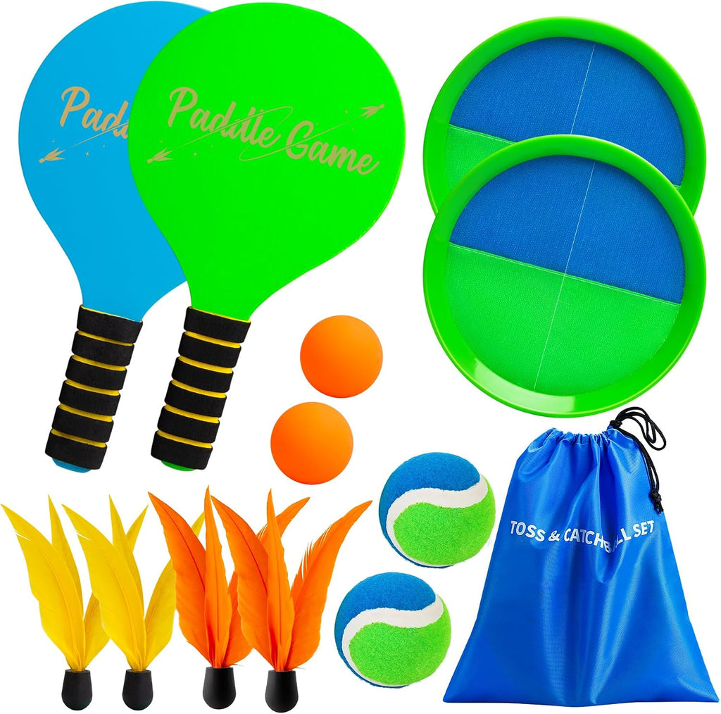 Juego de pelota de remo 2 en 1 y pelota de captura de lanzamiento