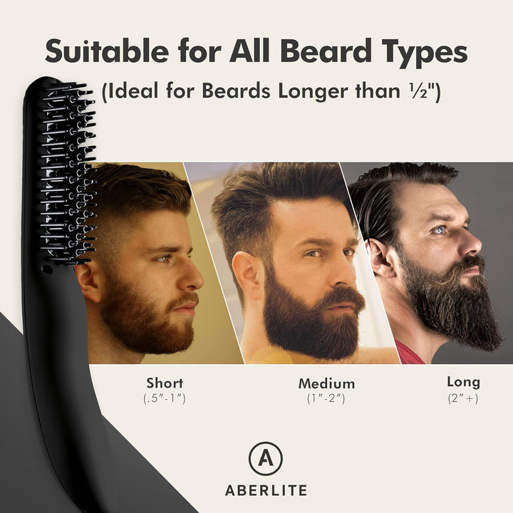 Aberlite EDC - Cepillo profesional para alisar la barba con calefac...