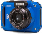 KODAK PIXPRO WPZ2 16MP Waterproof Digital Camera, 15m, 4X Zoom, Blue, Azul