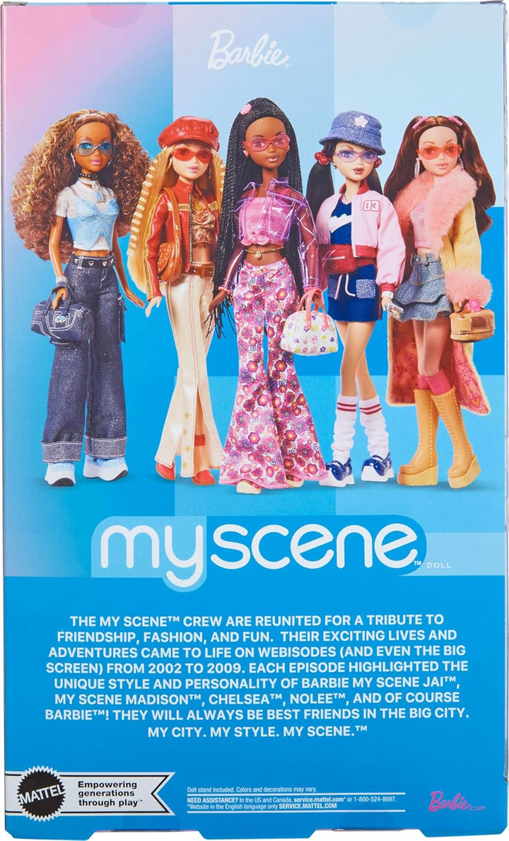 Barbie Muñeca y accesorios Signature My Scene Jai, trenzas negras,...