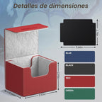 Mlikero Paquete de 4 cajas de cartas Commander con capacidad para más de 400 tarjetas de doble manga con 4 divisores, caja de tarjetas de cuero con cierre magnético para MTG, TCG (4 colores)