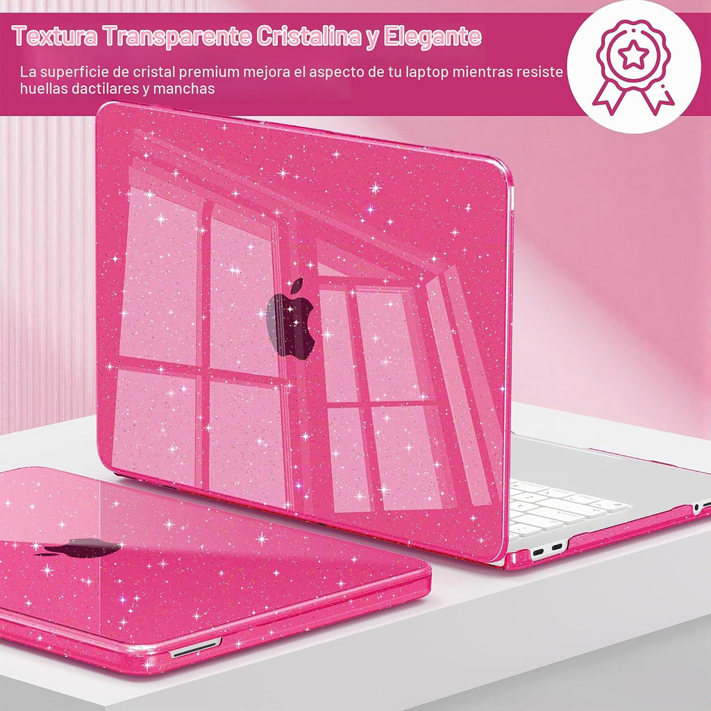Teryeefi Funda para MacBook Neo 13 modelo A3404 (chip A18 Pro), Crystal Black