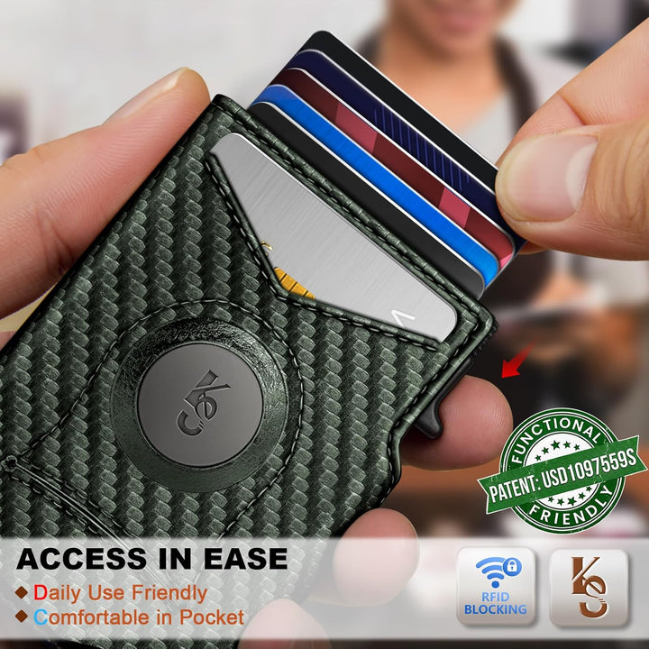 KEMISANT Billetera Airtag para hombre, delgada con bolsillo frontal...