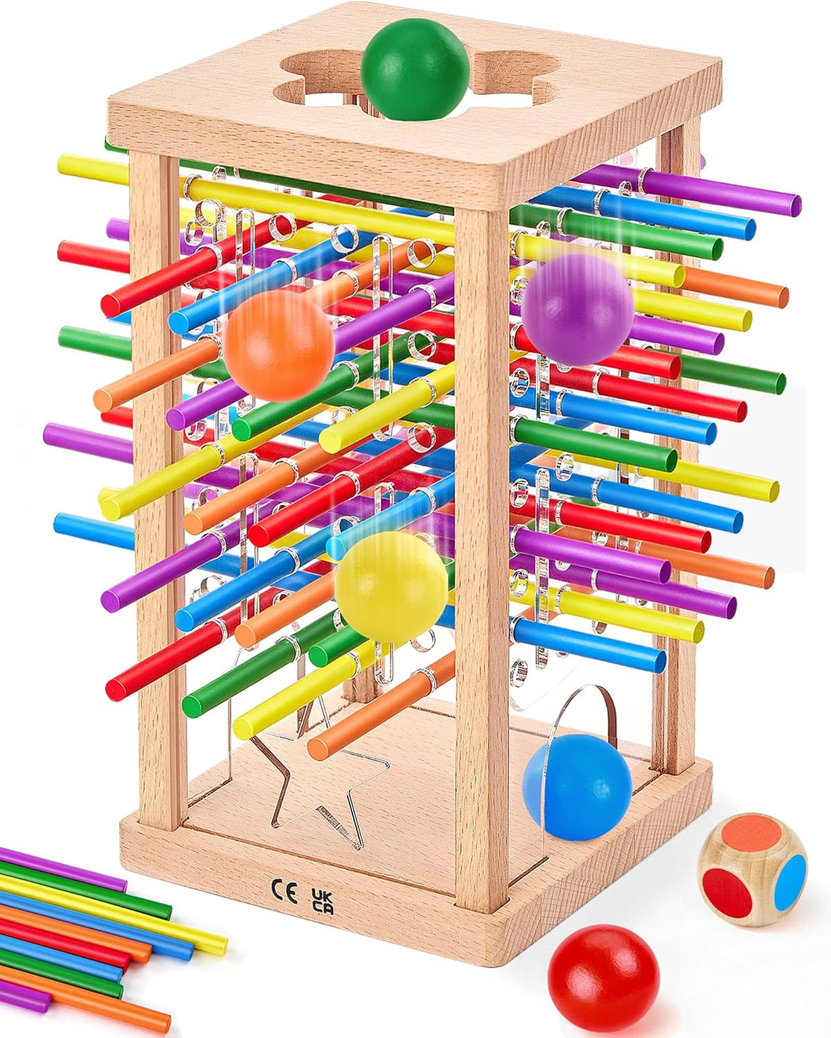 Montessori - Juego de mesa de madera para niños de 3 a 8 años, juguete de