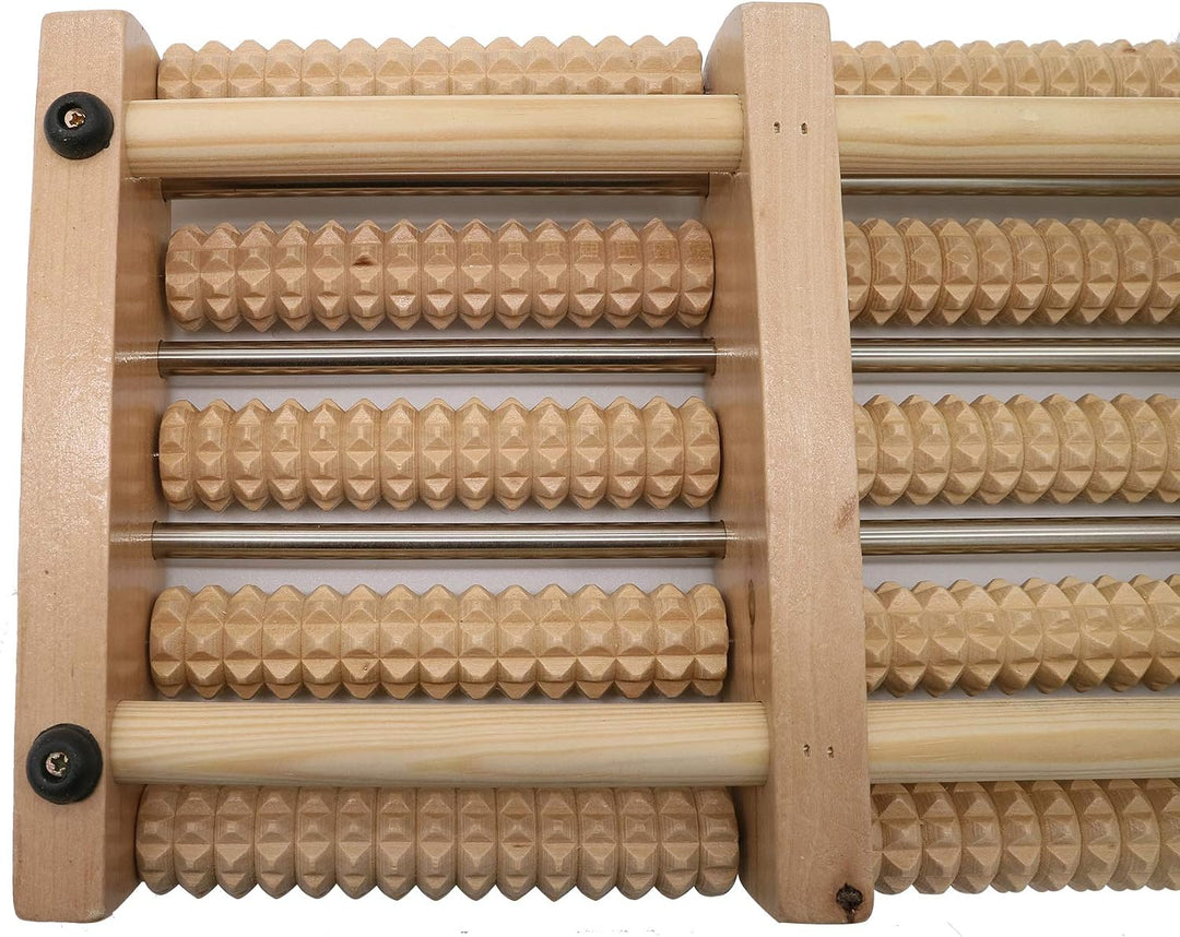 WELLWAY Masajeador de pies de madera para fascitis plantar, masajea...
