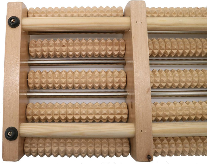 WELLWAY Masajeador de pies de madera para fascitis plantar, masajea...
