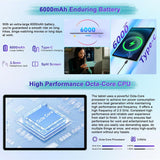 Tableta 2025 con Android 15 de 10 pulgadas con teclado de 30 GB de...