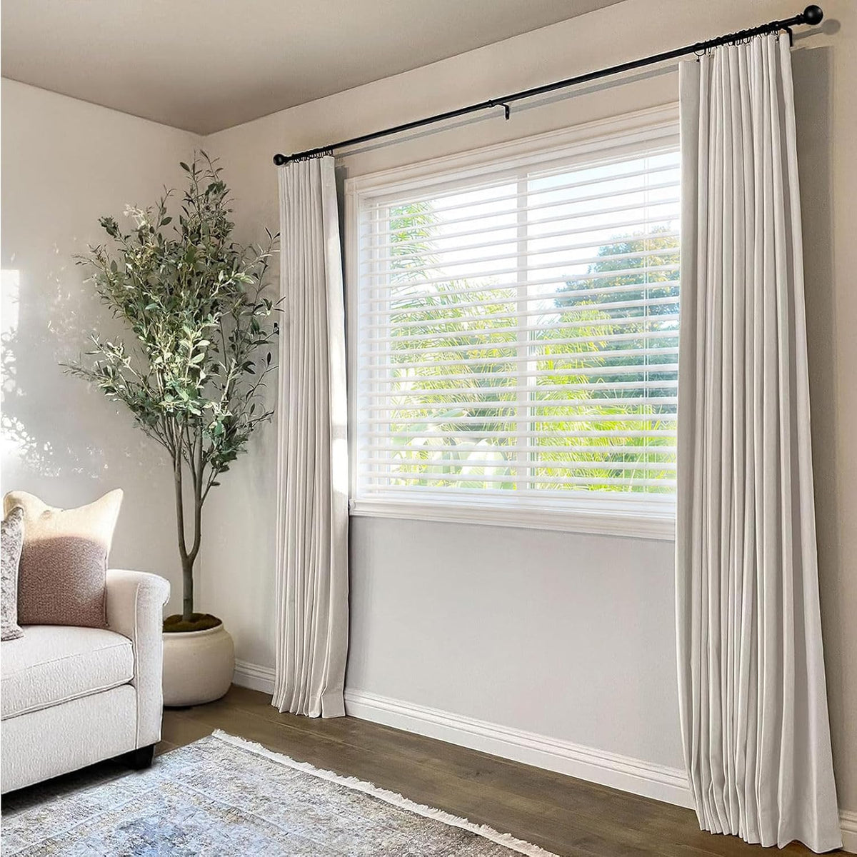 INOVADAY - Cortinas opacas 100% para dormitorio, cortinas opacas de 84