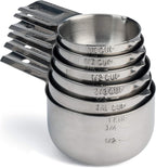 Hudson Essentials Juego de tazas medidoras de acero inoxidable (Juego de 6 piezas)