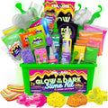 Original Stationery Kit de slime que brilla en la oscuridad, multicolor, a partir de 7 años, kit de fabricación de slime con polvo brillante, cuentas de espuma y purpurina, texturas de neón crujientes y cubos de gelatina para niños