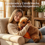 Mewaii Animales de peluche con peso, de vaca de las tierras altas