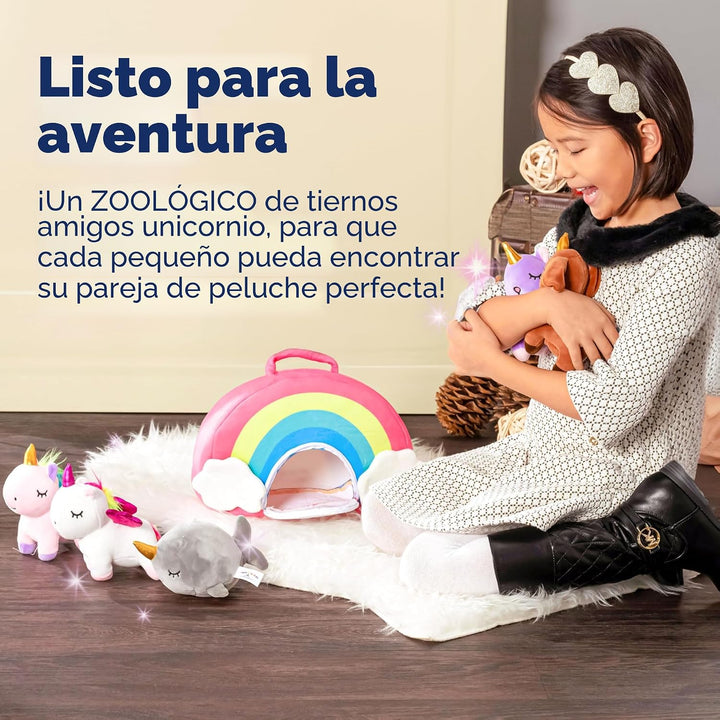 PixieCrush Juego de animales de peluche de unicornio, 5 juguetes de...