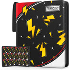 Carpeta de 9 bolsillos, carpeta de tarjetas, 900 bolsillos, tarjetero con 50 fundas extraíbles, diseño de cremallera de 3 anillas, álbumes coleccionables MTG/TCG/Sport para niños y niñas (negro)