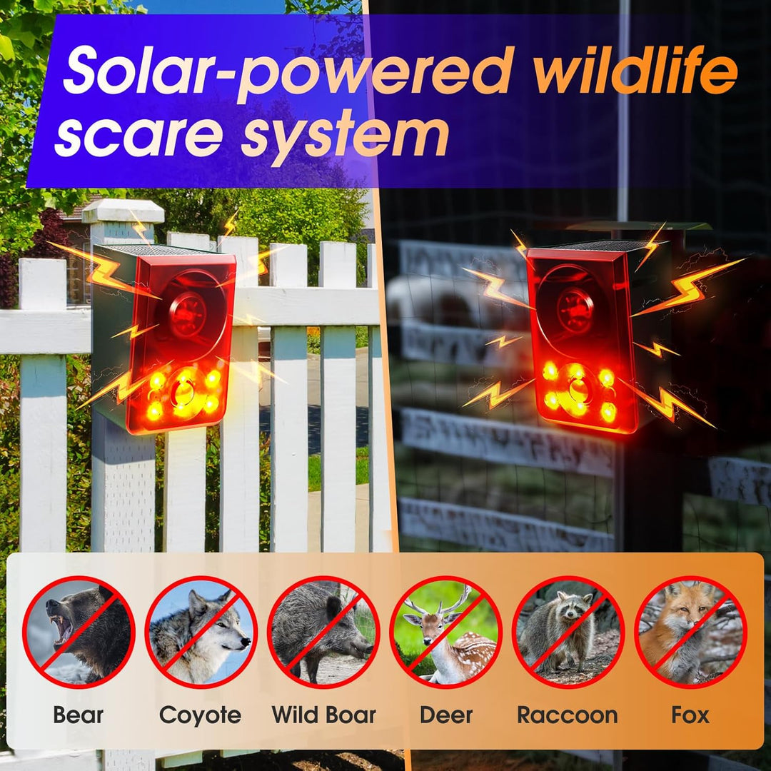 OUDAER Alarma Solar de Movimiento para Exteriores - Sonido