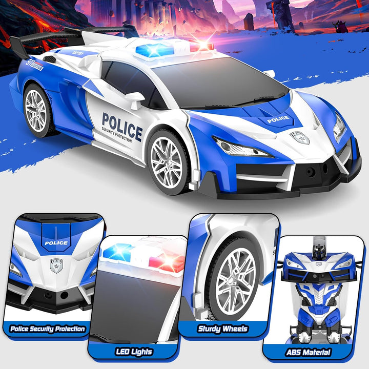 Febyhim - Auto a control remoto, juguete de transformación con un b...