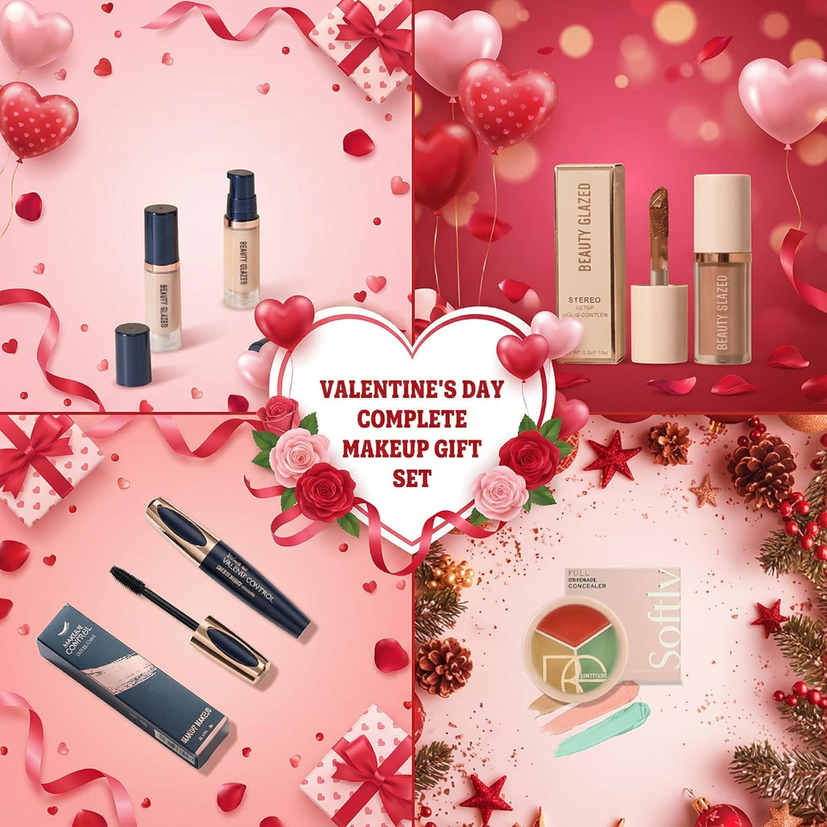 Kit completo de maquillaje para mujer, 24 piezas, todo en uno, jueg...