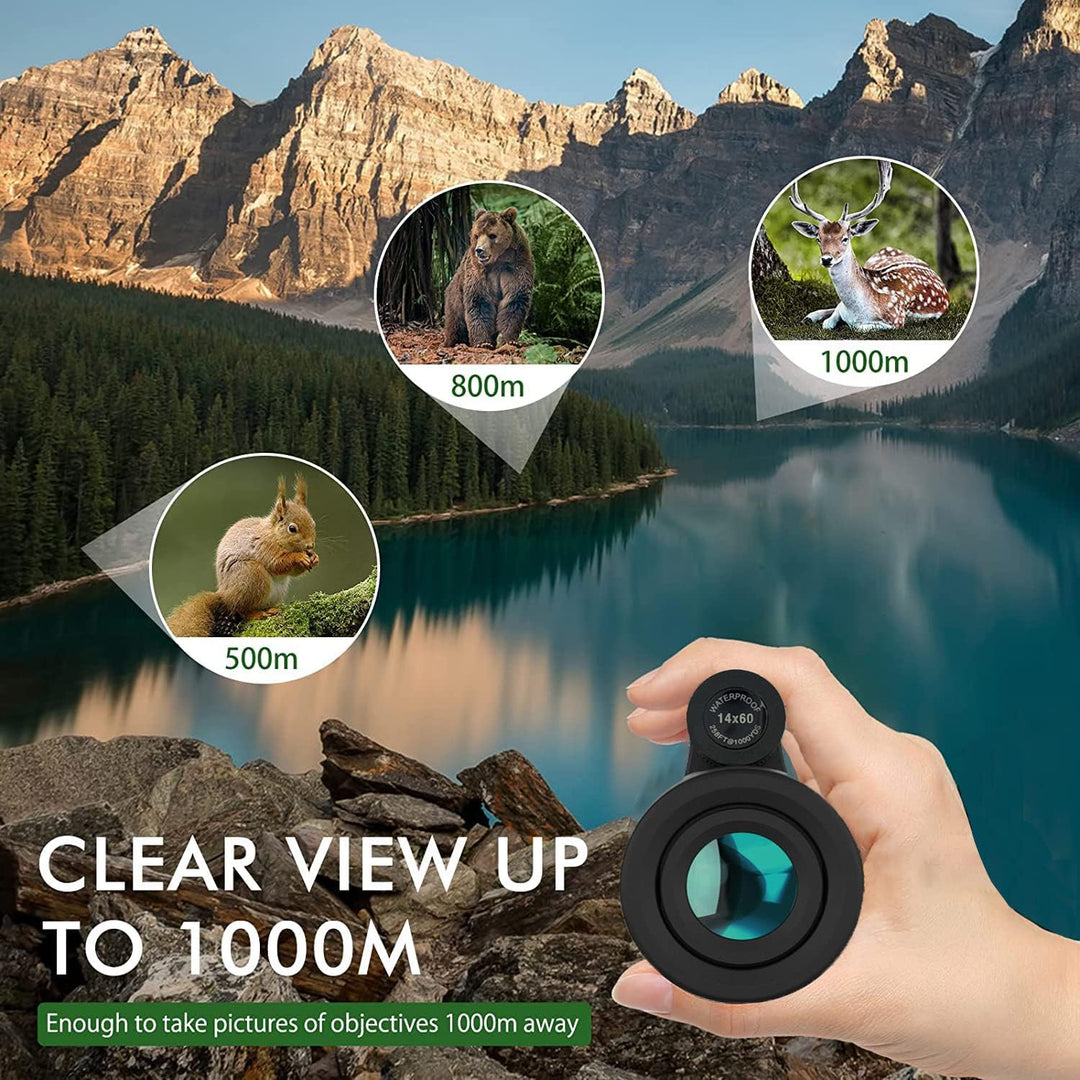 AYRAVIIO Telescopio monocular de 12 x 60 pulgadas con