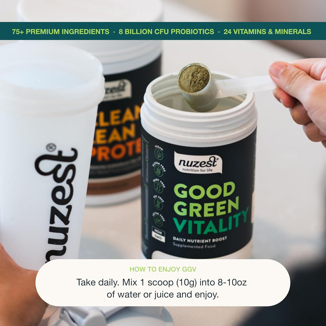 Nuzest Greens Powder Good Green Vitality - Vitaminas, Minerales y S...