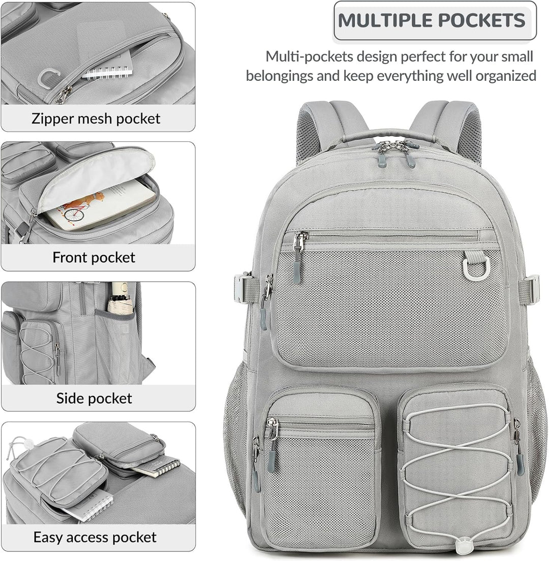 Lohol Mochila resistente al agua con múltiples bolsillos para viaje...