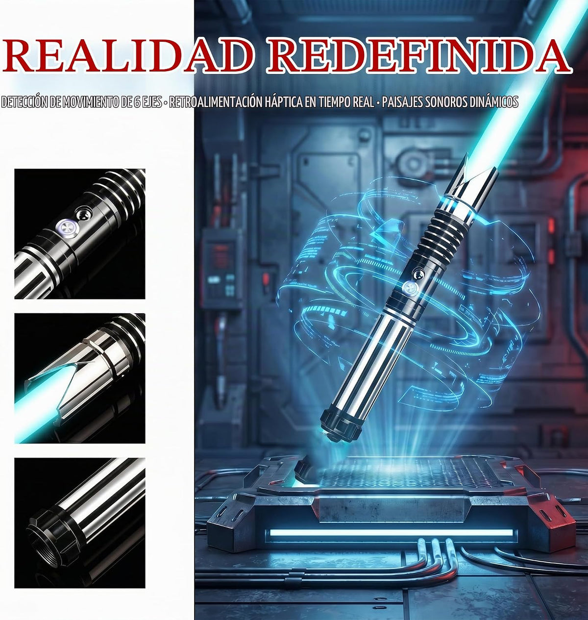 Dueling Lightsaber, 16 Colores 4 Modos y Sonidos FX 2 en 1 Lightsabers