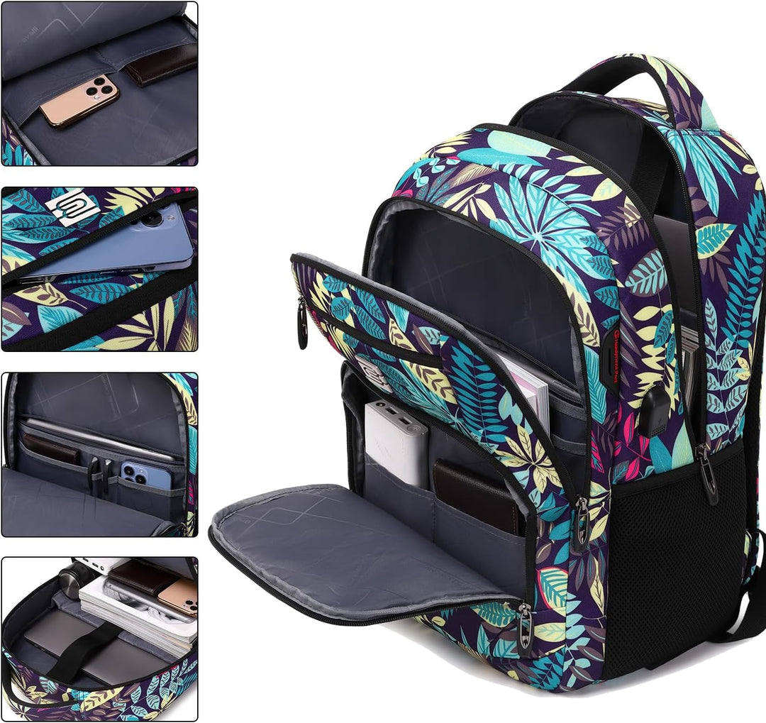 Mochila para Laptop Volher, Hoja, 15,6 pulg., Computadora portátil