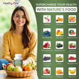 Healthy One - Suplemento de frutas y verduras, 27 superalimentos, v...