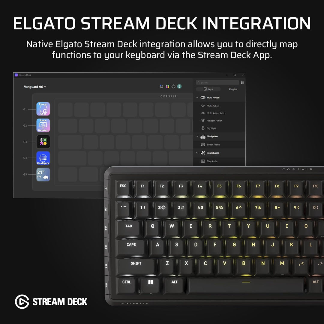 Corsair Teclado Mecánico Gaming Vanguard 96 con Cable \u2013 Diseño...